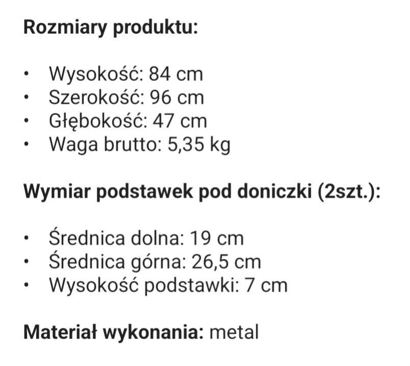 Kwietnik metalowy rower na 2 kwiaty stojak złota patyna