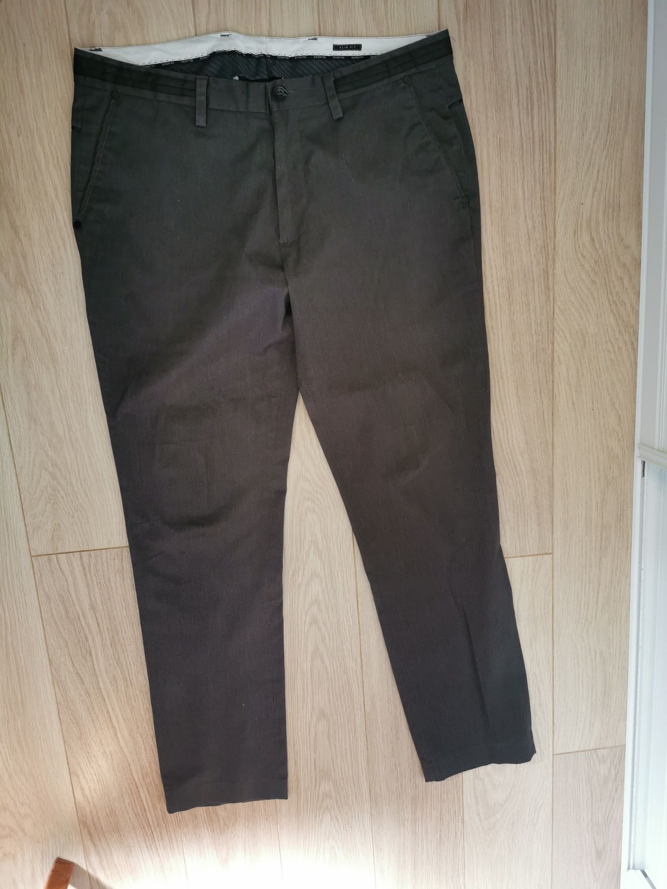 Spodnie materiałowe szare męskie 54 Reserved