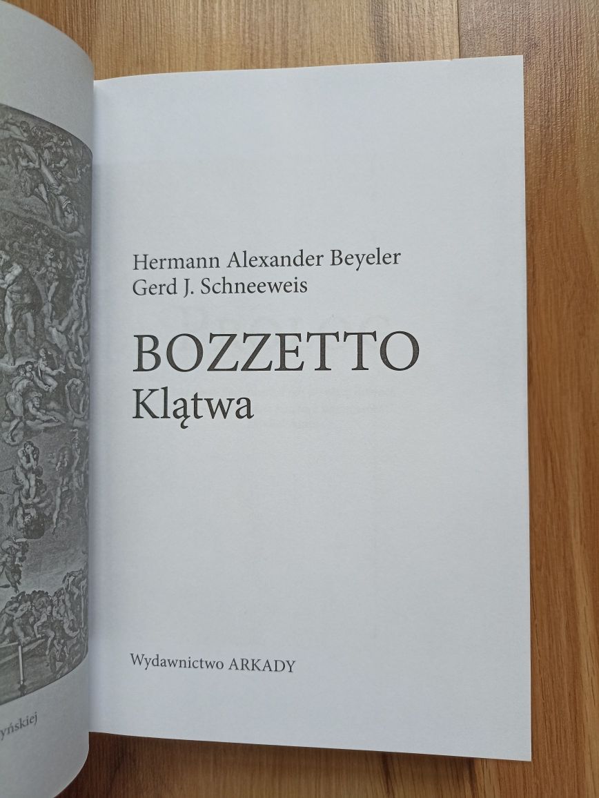 Książka Bozetto Michała Anioła Klątwa Beyeler i Schneeweis