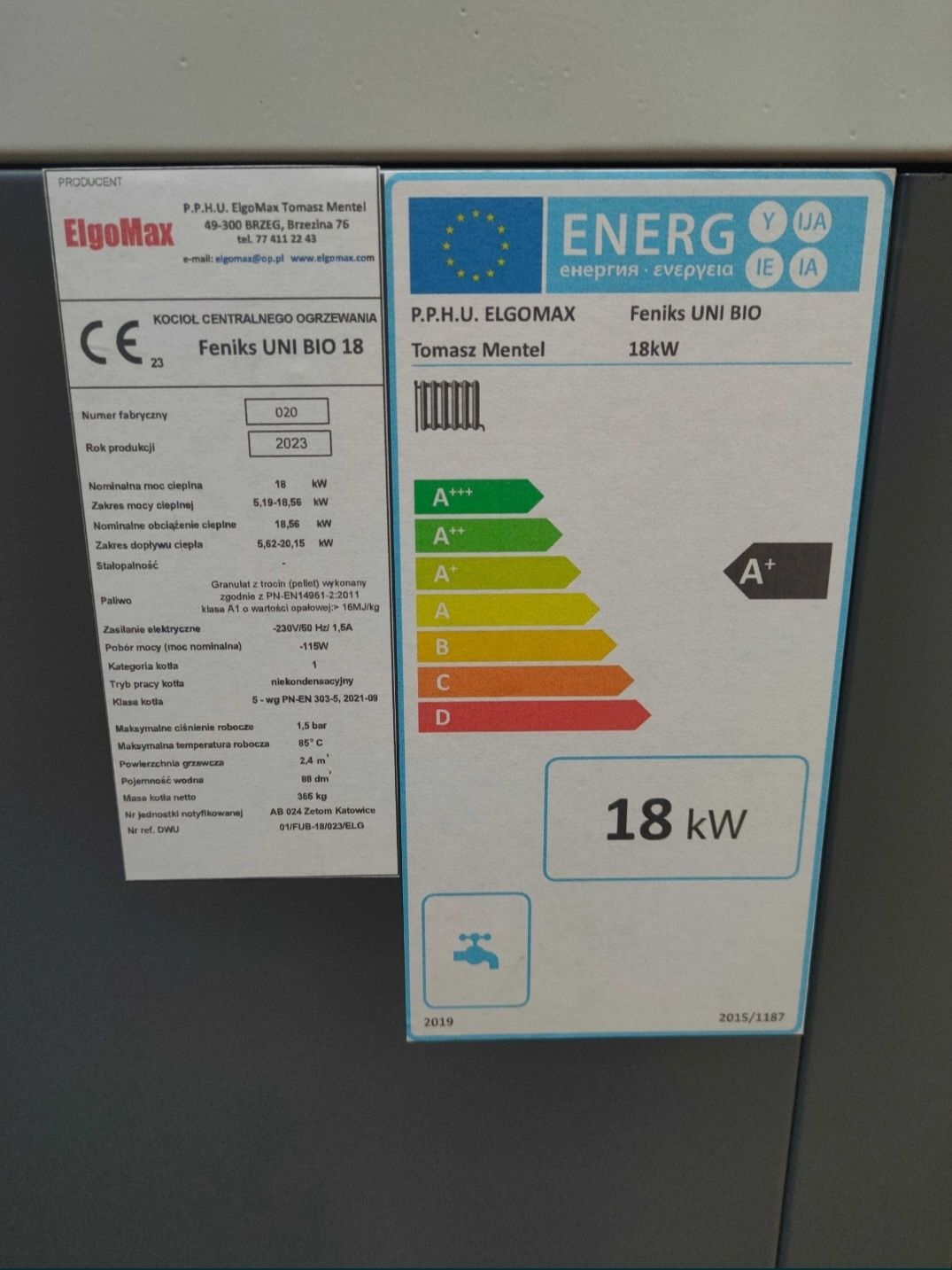 Kocioł piec na pellet i drewno 18 kW nowy eco5 zum dotacja automat