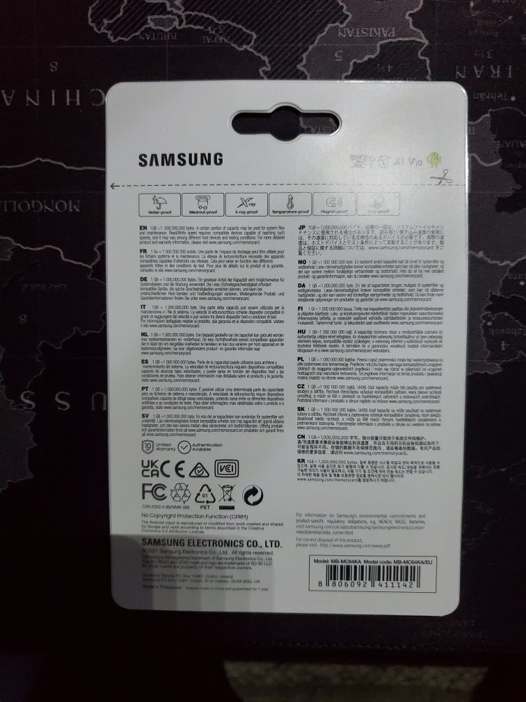 Карта памяти Samsung Micro SD 64gb