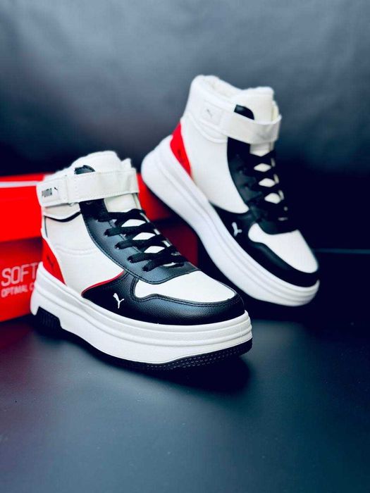 Puma женские зимние кроссовки на меху натуральная кожа красовки пума1
