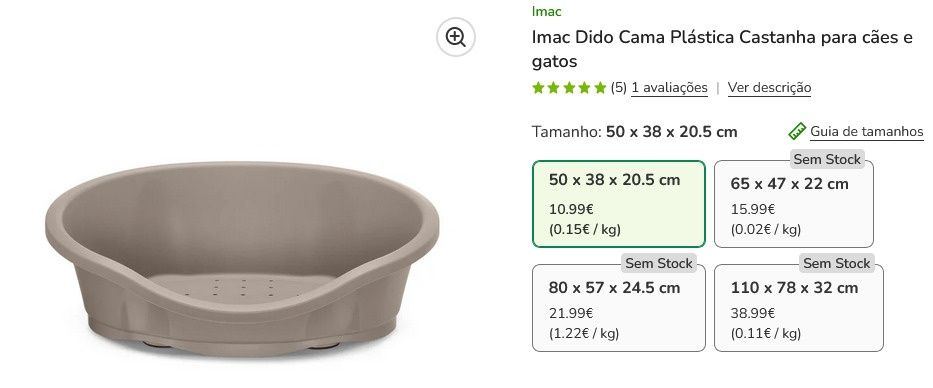 Cama p/ cão porte médio/grande
