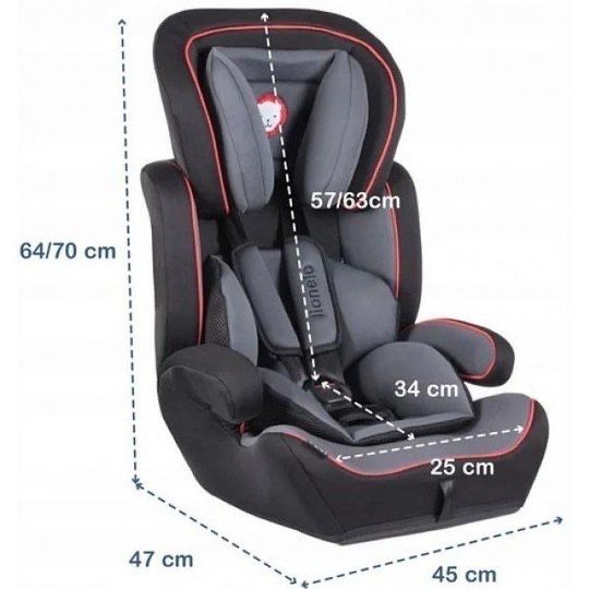 Автокрісло Lionelo Levi Simple (9-36 кг) Sporty black