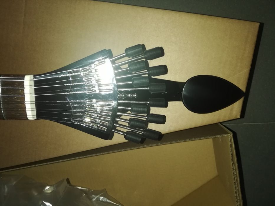 Guitarra portuguesa fado Coimbra preta + kit