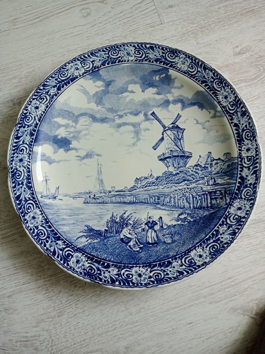 Wielki talerz kolekcjonerski Delf Boch