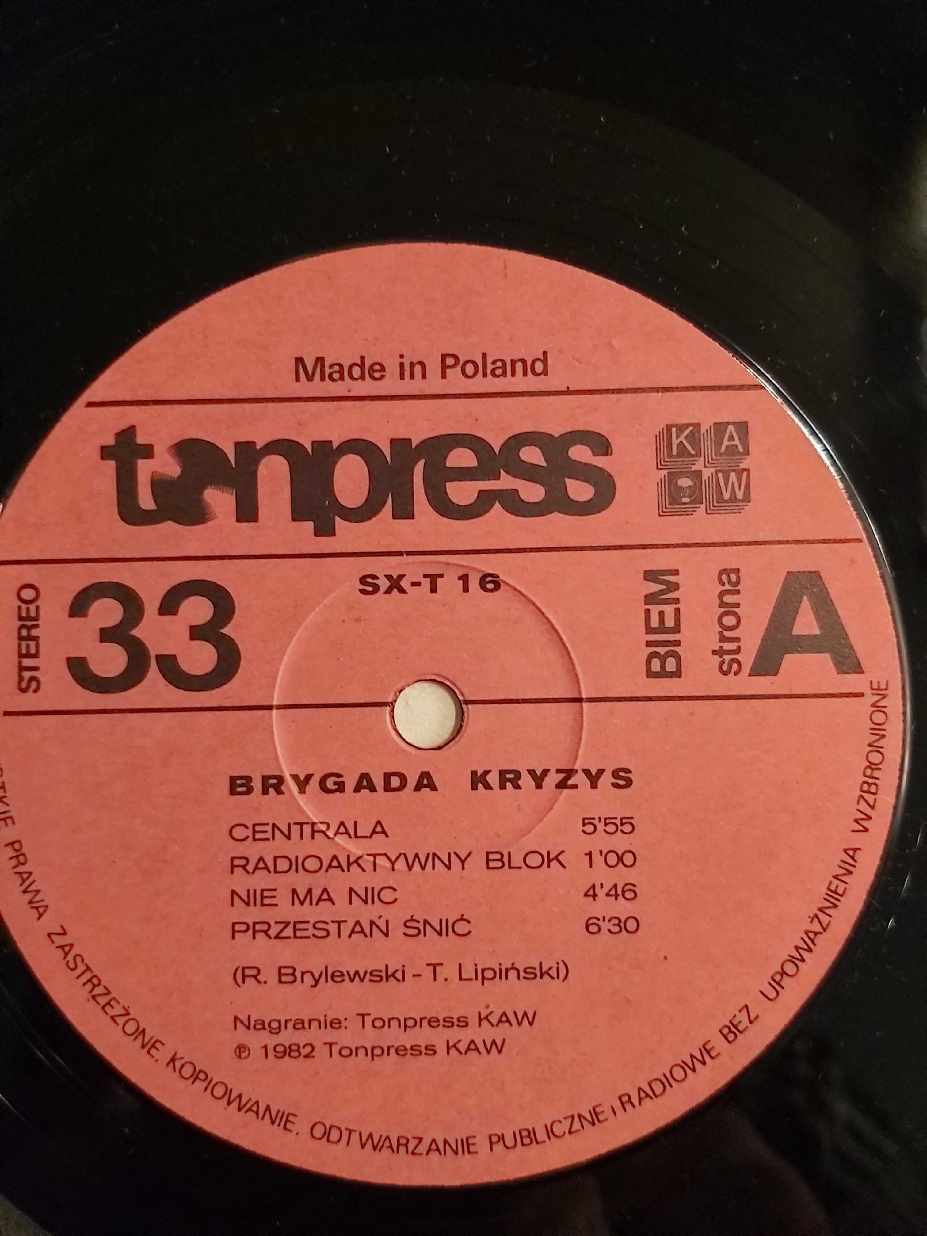 Płyta winylowa Brygada Kryzys stan exstra 1-press z 1982 r. cena 99 zł
