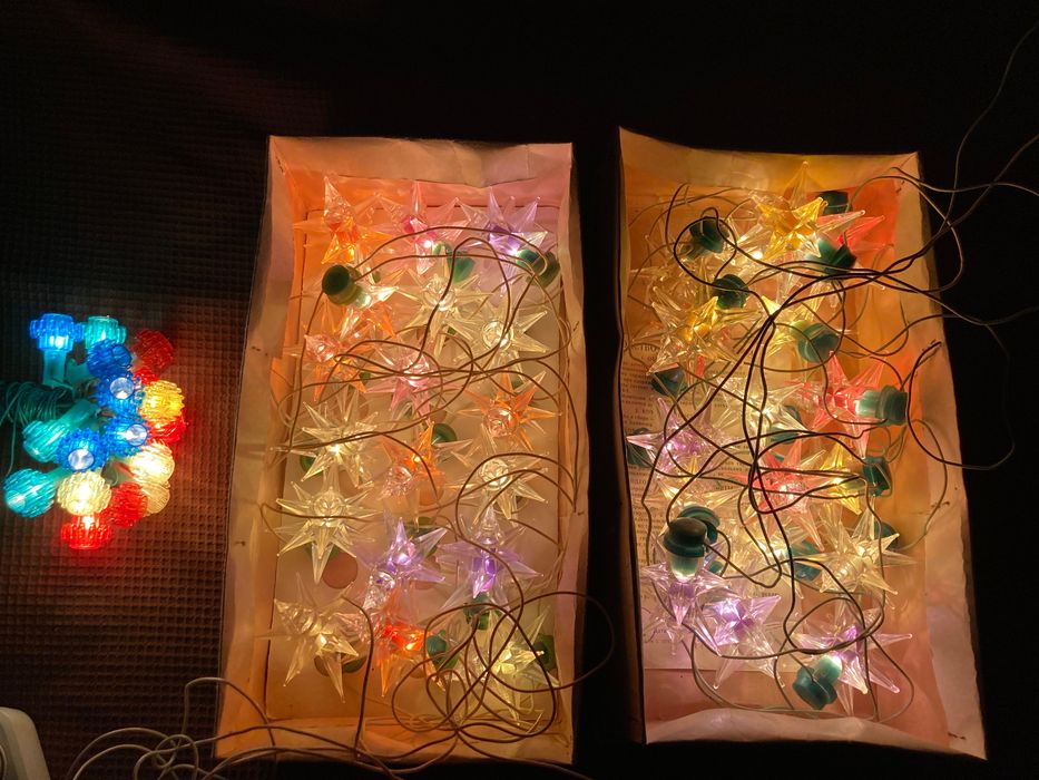 Гирлянда новогодняя электрическая Астероид и Снежинка. Гирлянда СССР