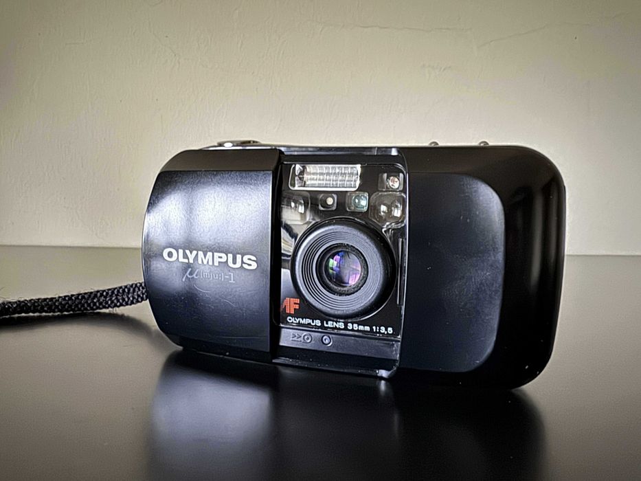 Máquina Point & Shoot 35mm Olympus Mju 1 Quartz Testada e Funcional
