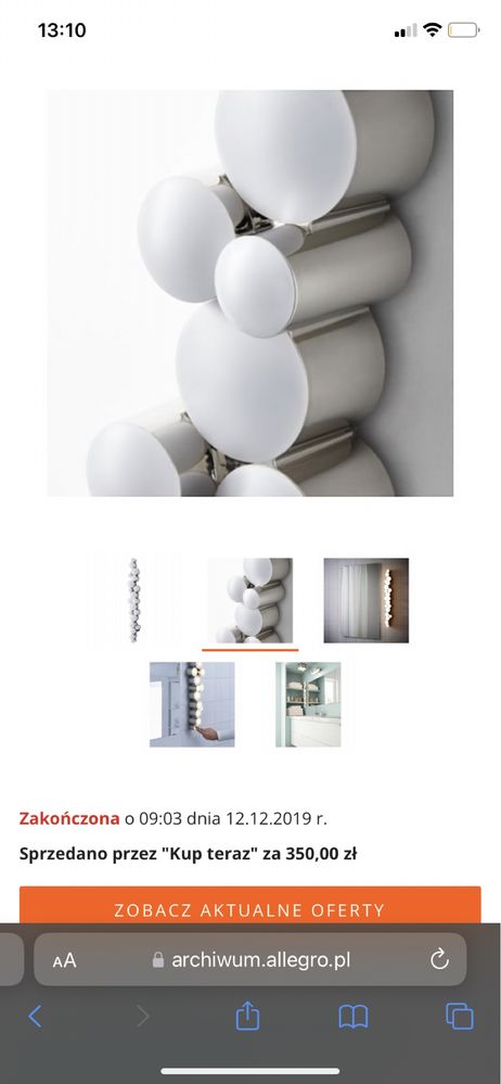 IKEA SODERSVIK Lampa ścienna LED łazienkowa