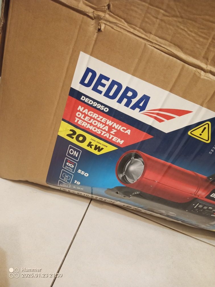 Nagrzewnica olejowa z termostatem Dedra 20 kw ded9950