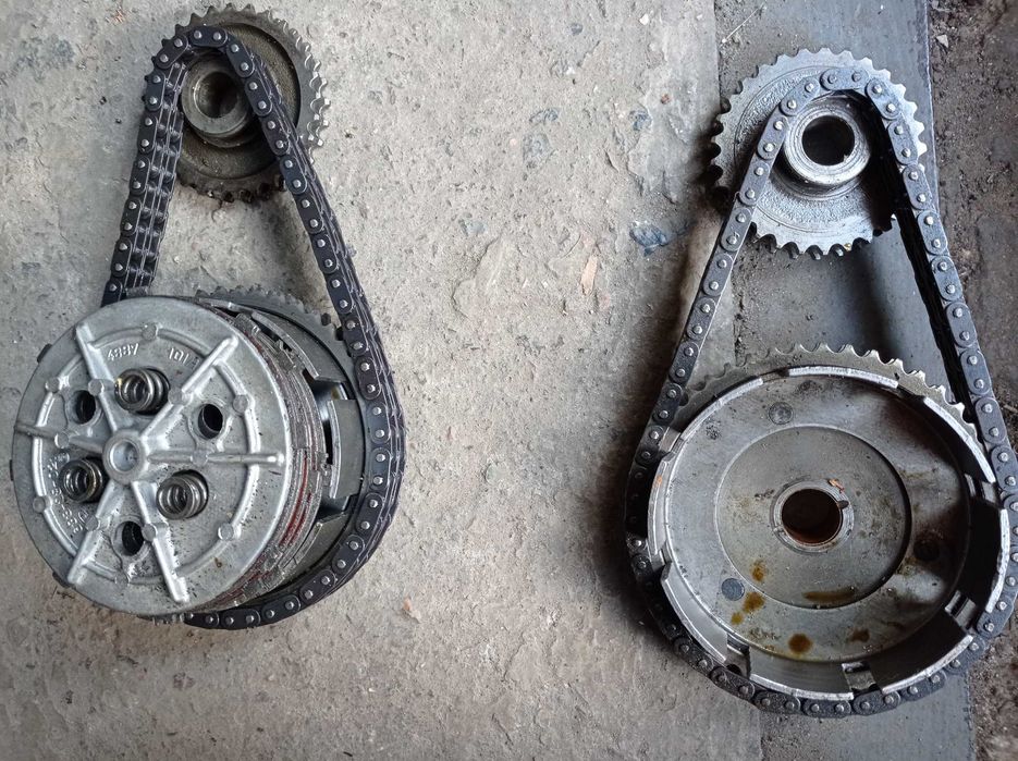 Сцепление в сборе, корзина, диски сцепления, Ява,чезет 12В.