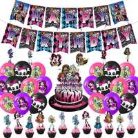 Monster High dekoracje urodziny balony toper baner