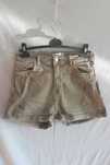 Szorty jeansowe khaki z przetraciami Bershka