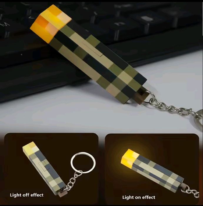 Ліхтарик-брелок Minecraft game light mini brownstone