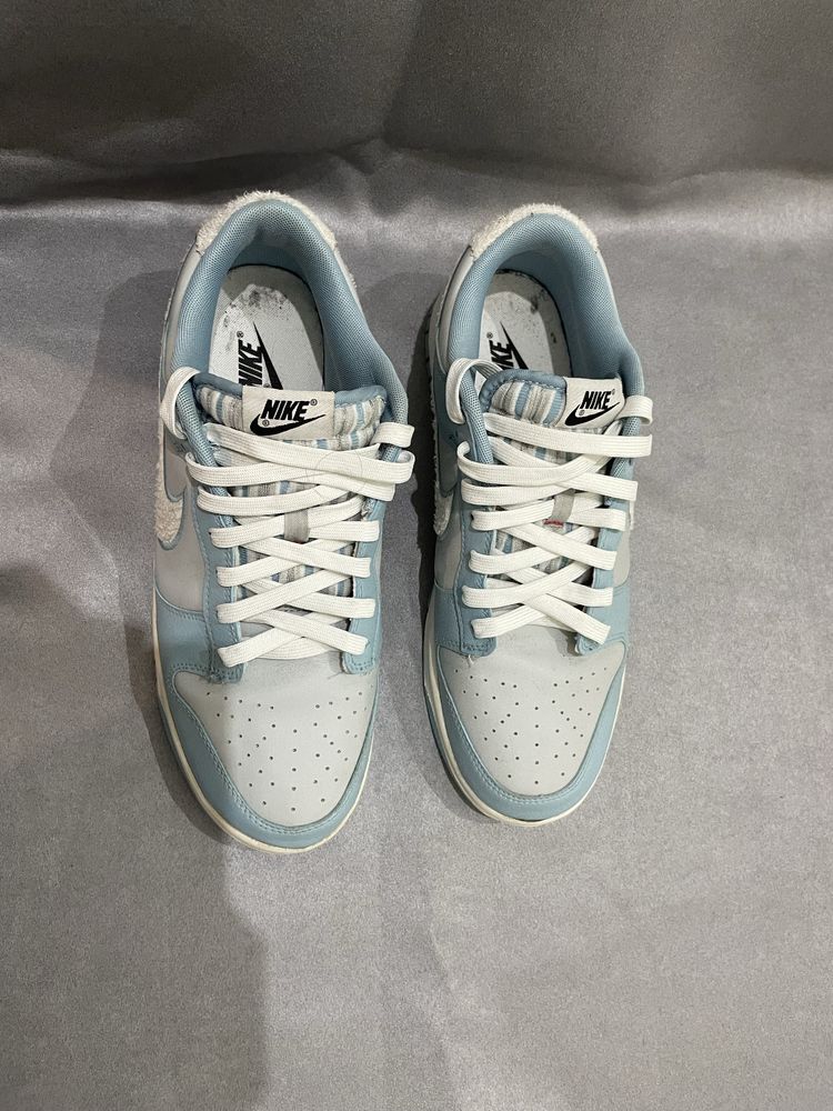Nike Dunk Low Fleece Swoosh Light Blue