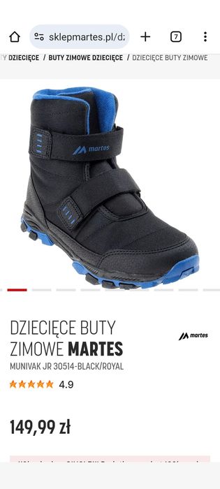 Buty zimowe chłopięce