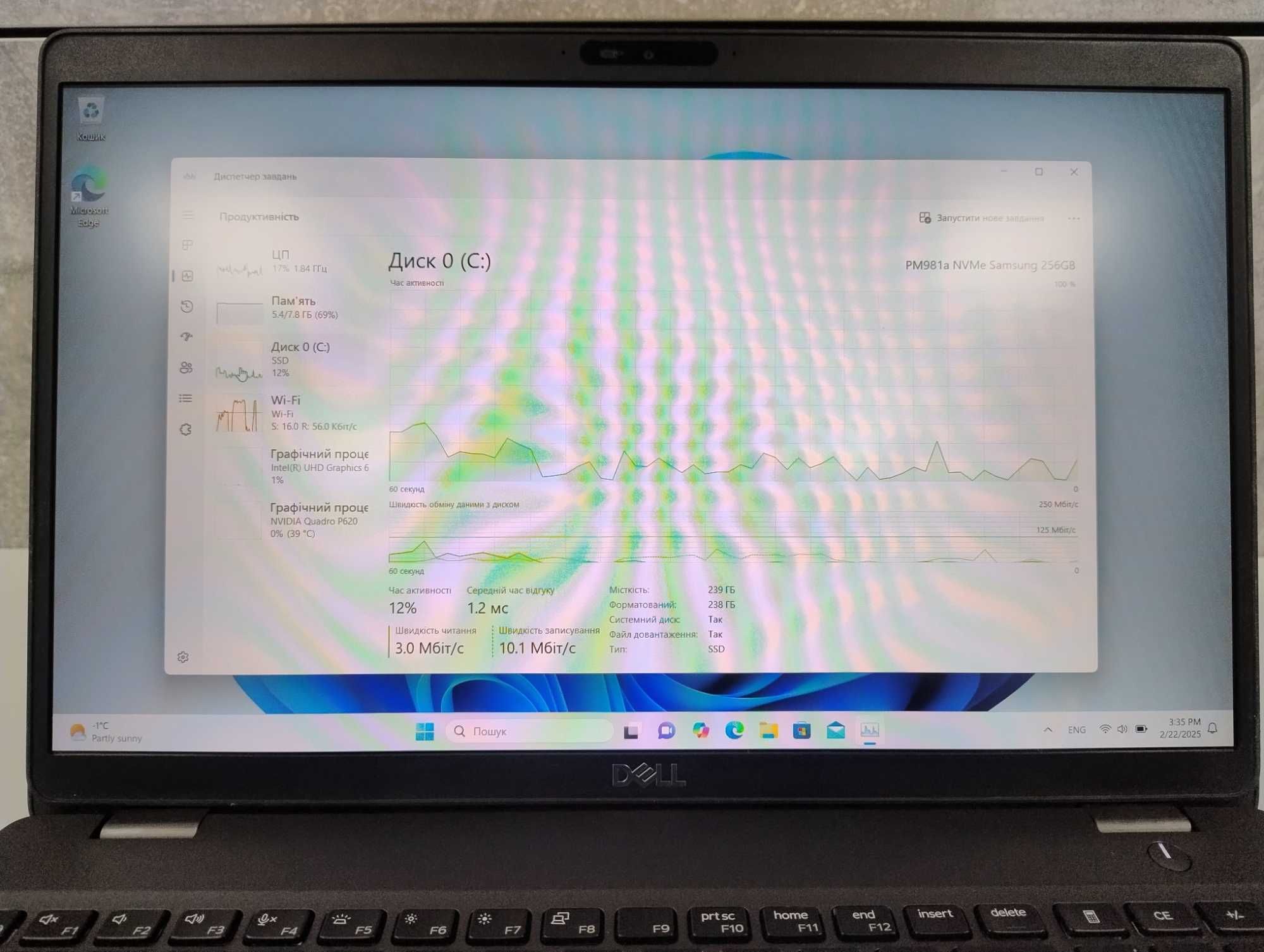 Ноутбук Dell Precision 3541, Intel Core i5-9400H, Nvidia Quatro P620