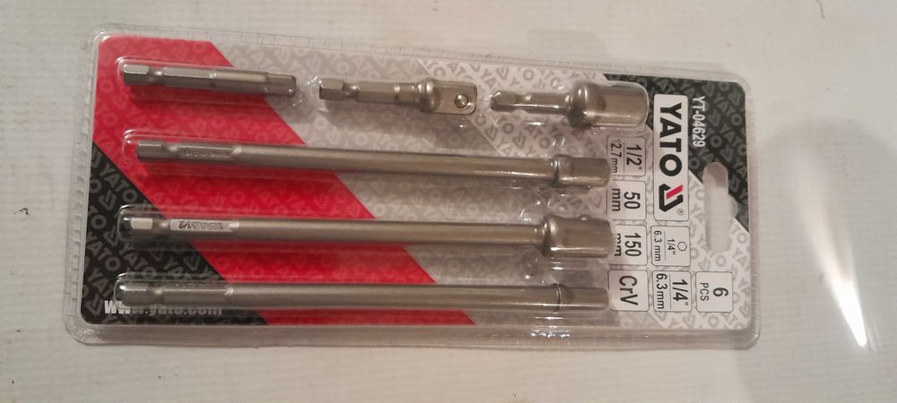 Adaptery HEX do nasadek marki YATO - YT-04629 NOWE