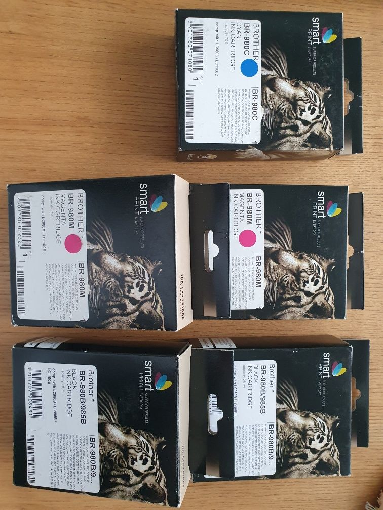 Tusz Kartridge do drukarki Brother LC 980B/ LC985B / LC1100B i inne