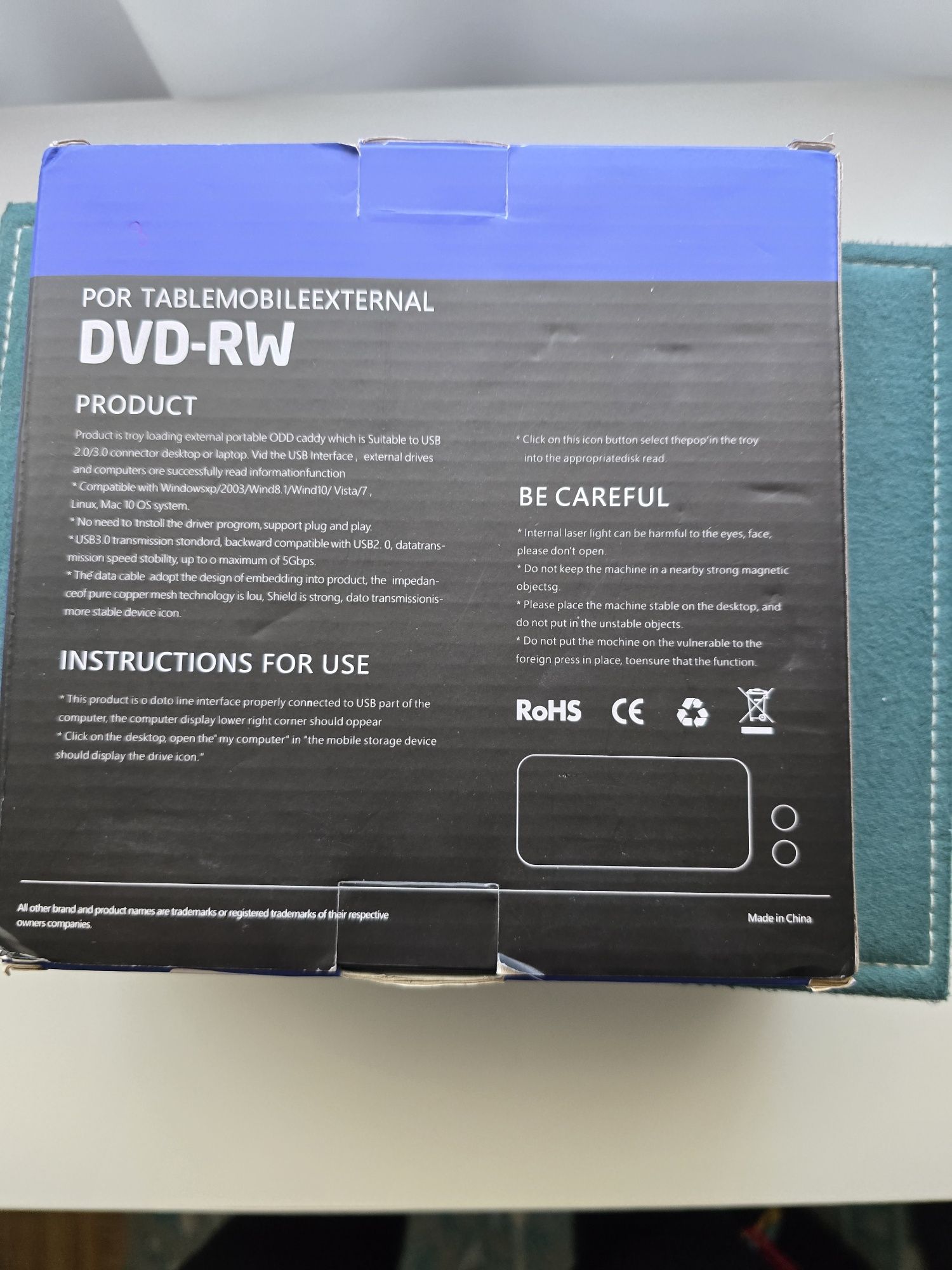 LETOR dvd externo com.usb