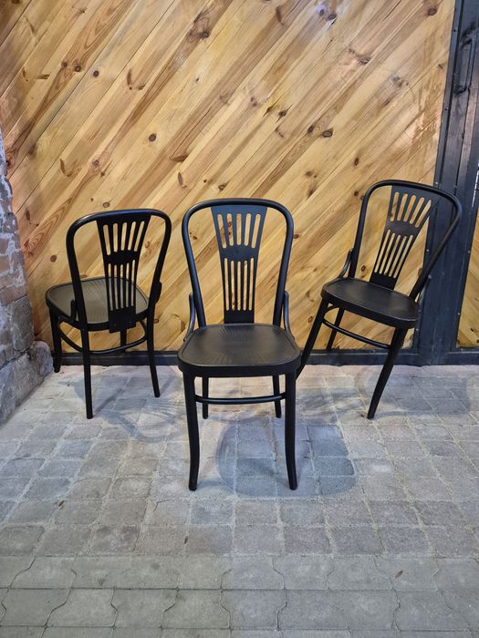 30x Krzesło drewniane gięte czarne Radomsko vintage | Loft | Cafe |