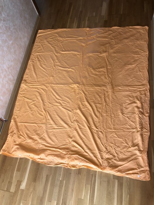 Підодіяльник розмір 175*200 см на двохспальну ковдру постіль оранжевий