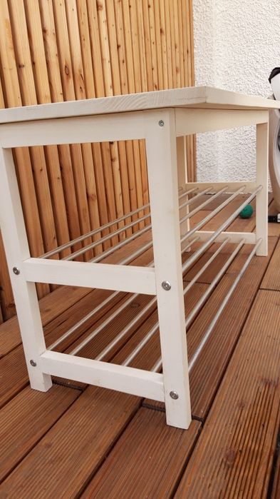 Банкетка полиця для взуття лава лавка в передпокій прихожа дерев'яна