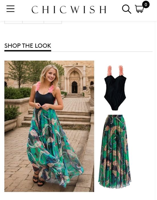 Fato de banho com rebordo floral