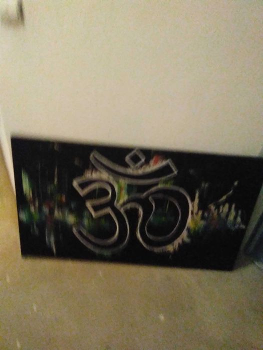 Pintura óleo em tela, Simbolo Yoga