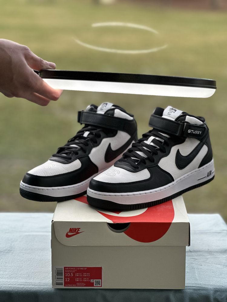 Buty Nike x Stüssy Air Force 1 '07 Mid Grey Black 44,5