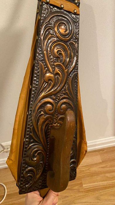 Меха скандинавская для камина дерево и латунь