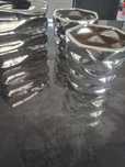 Komplet doniczek porcelanowyxh srebrnych glamour 5szt
