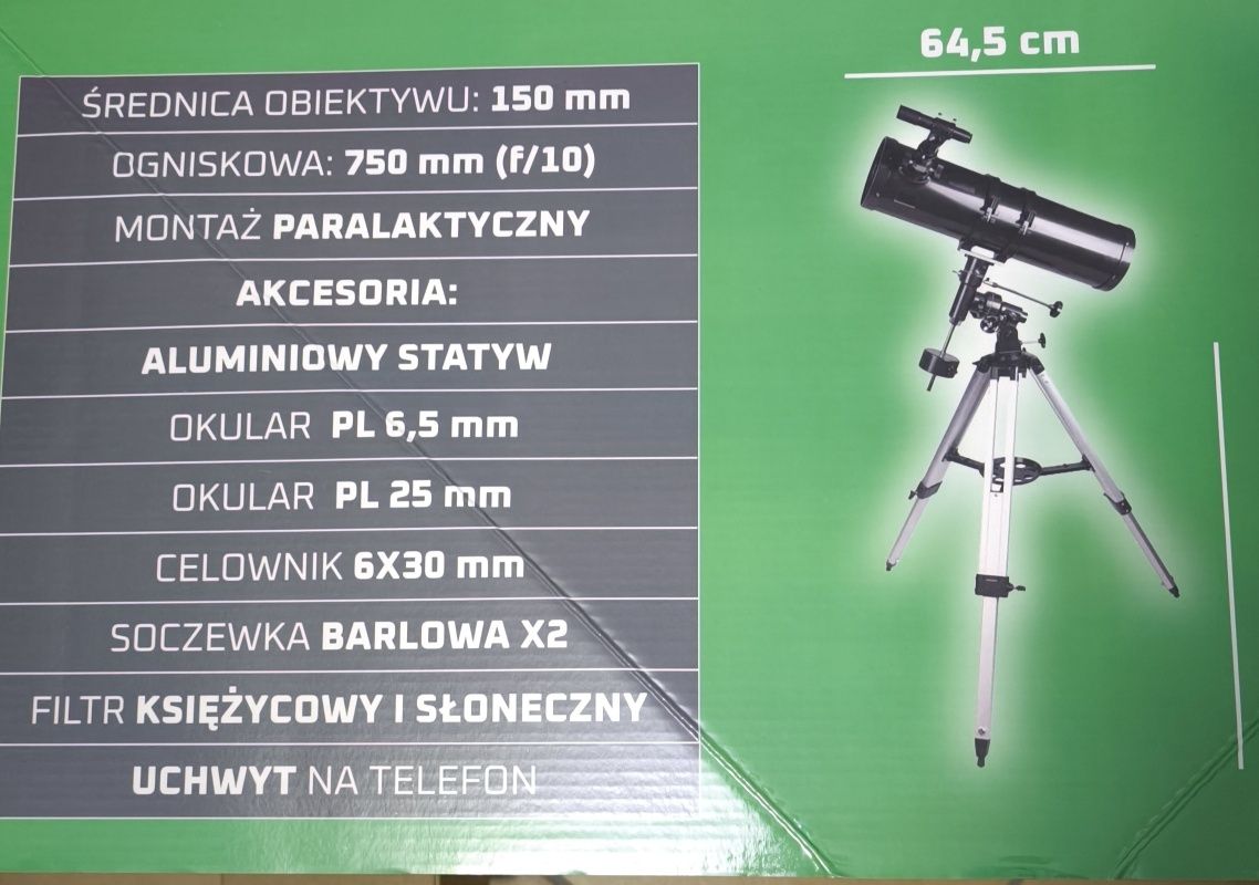 Teleskop astronomiczny Mirai Optics 150f750