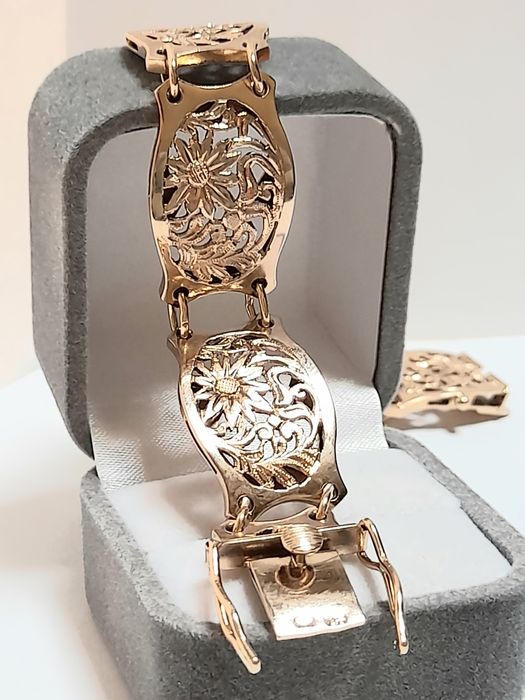 Bransoleta Złota Ażurowa Cudna Vip 14k