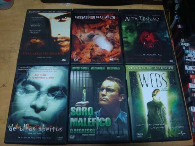 lote 22 dvds terror originais alguns raríssimos
