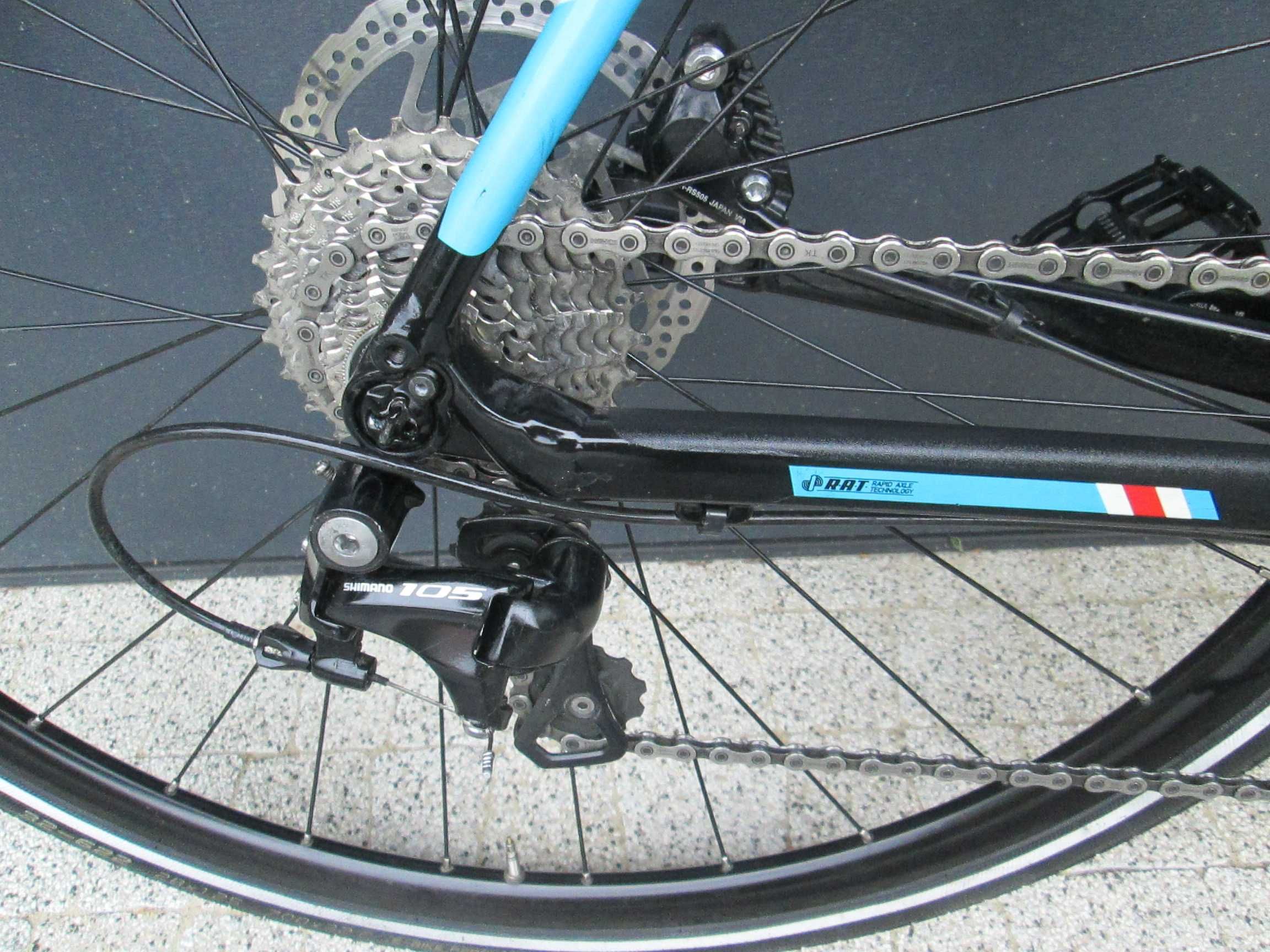 Fajny rower Gravel FOCUS Mares AL Shimano 105 hydraulika rama L 560mm