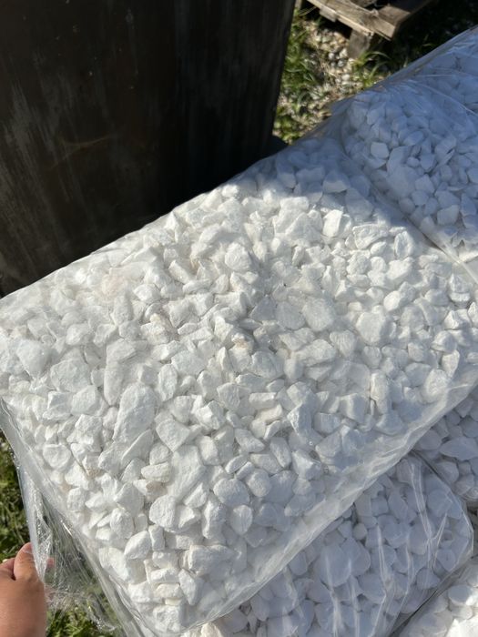 ŚNIEŻNOBIAŁY OTOCZAK GRECKI Thassos Biały Kamień w Workach Grys Żwir
