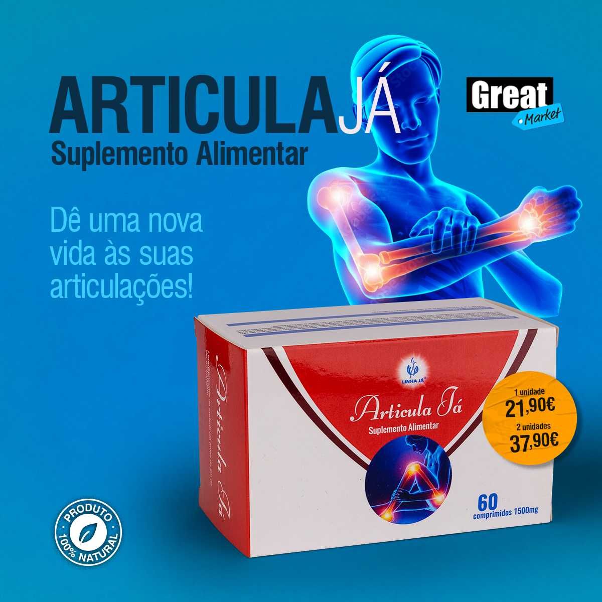 ARTICULA JÁ - 60 COMPRIMIDOS - Dê uma nova vida às suas articulações!