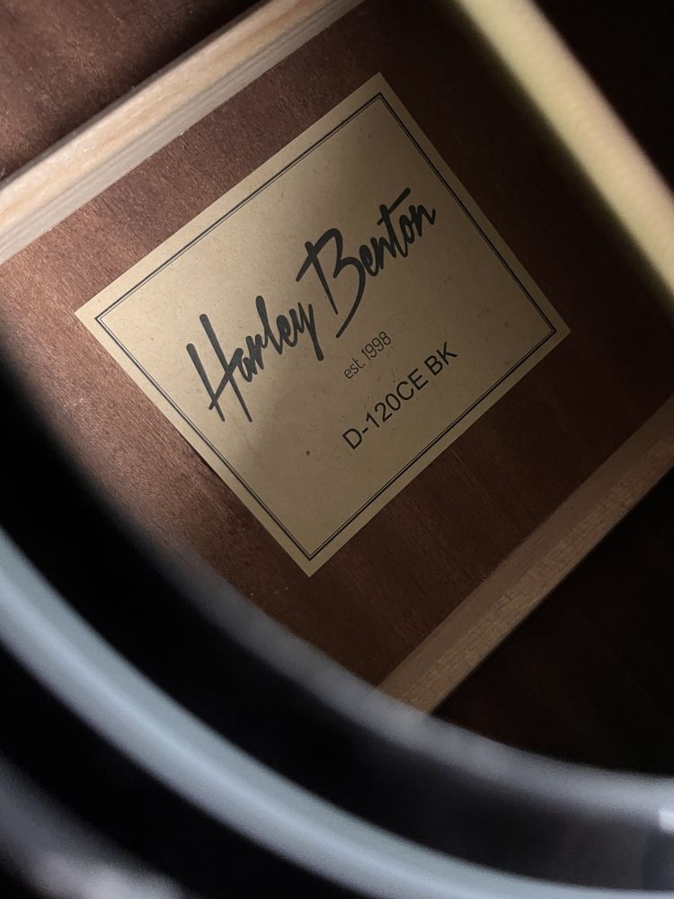 Gitara Harley Benton D-120CE BK – jak nowa, z pudełkiem