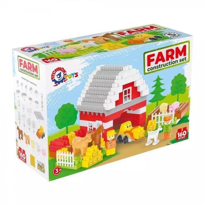 Zestaw klocków Farma, 160 elementów. Technok