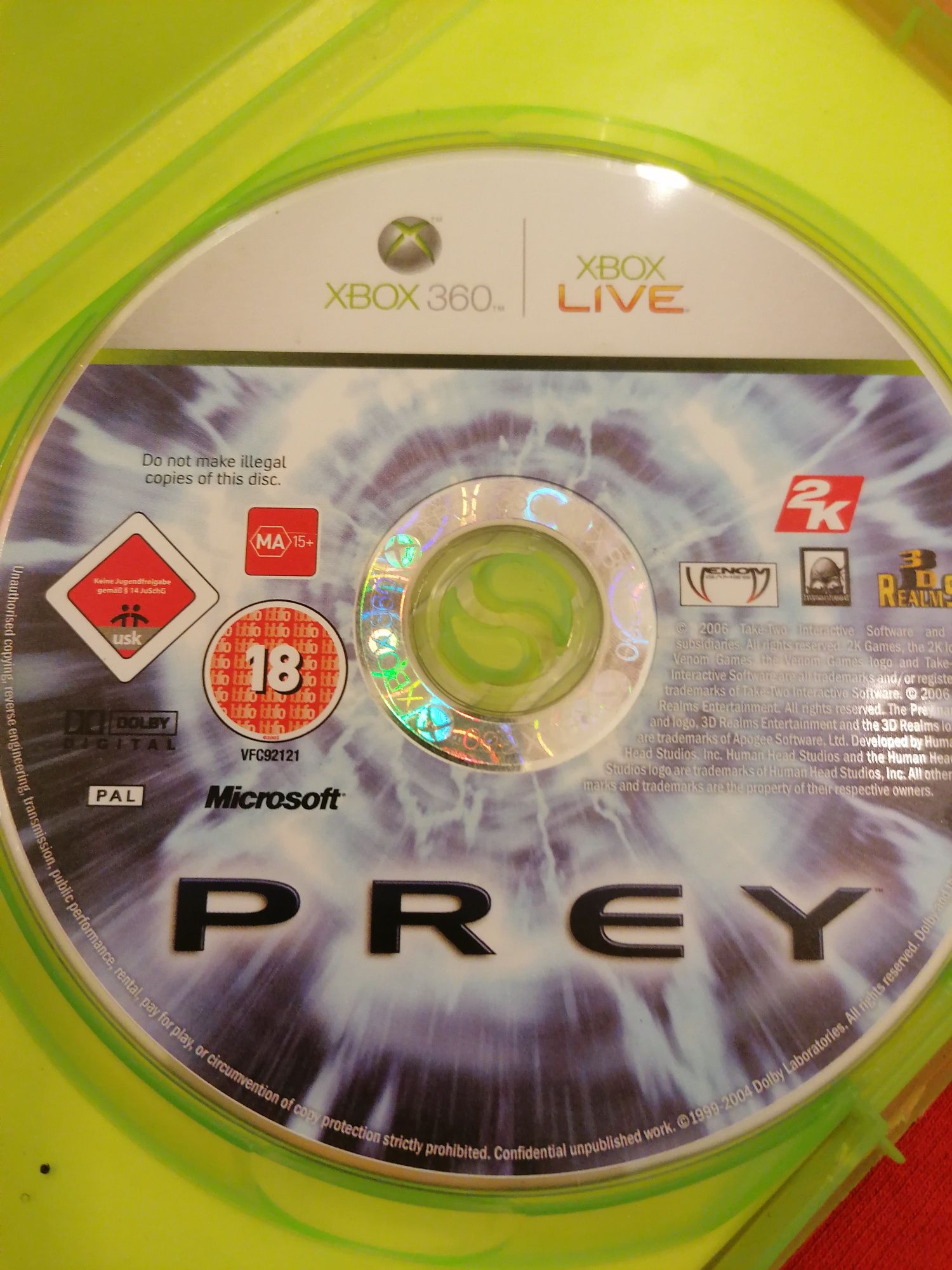 Prey od 18 lat na XBOX 360