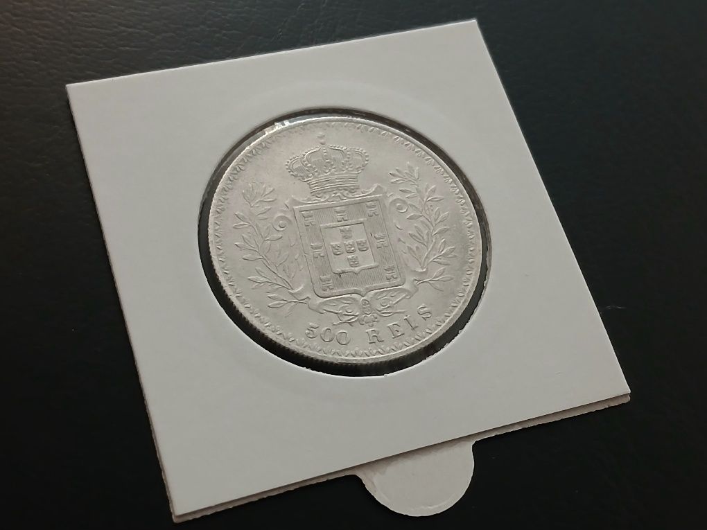 Moeda de prata 500 Reis de 1901