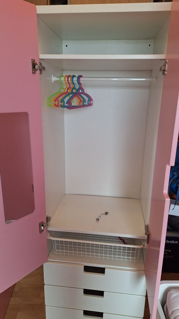 Szafa IKEA Smastad/Stuva biała różowa
