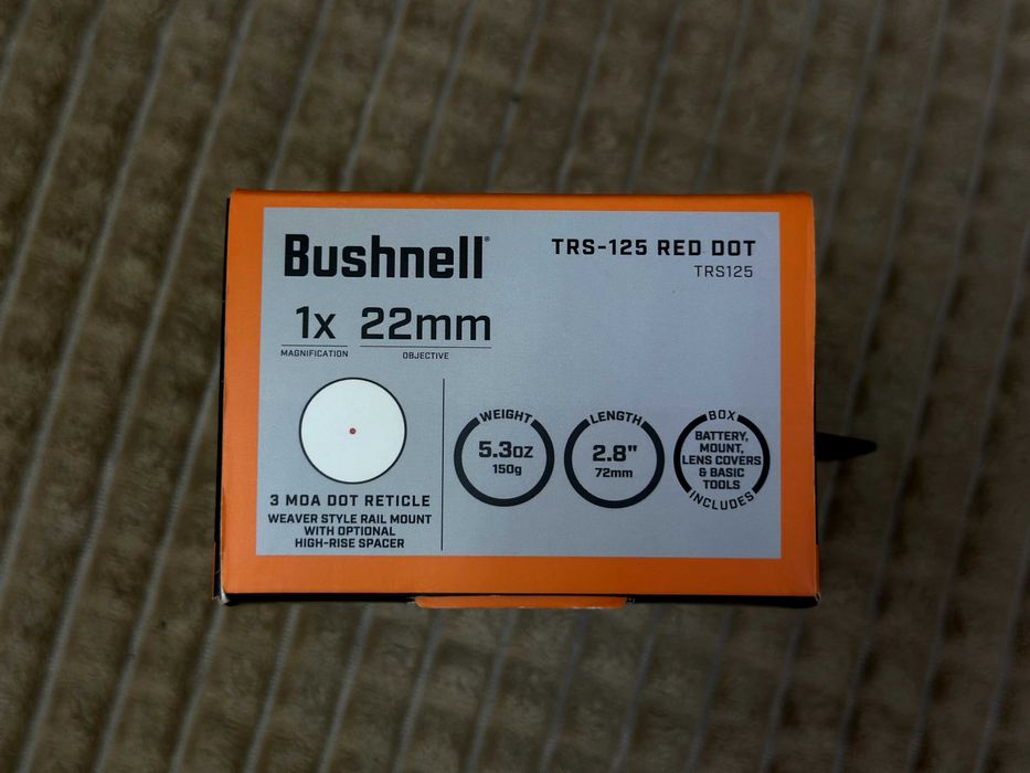 Новий коліматорний приціл Bushnell TRS-125 Red Dot у коробці