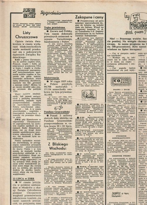 Przekrój 3 sierpnia 1958 Super prezent na urodziny