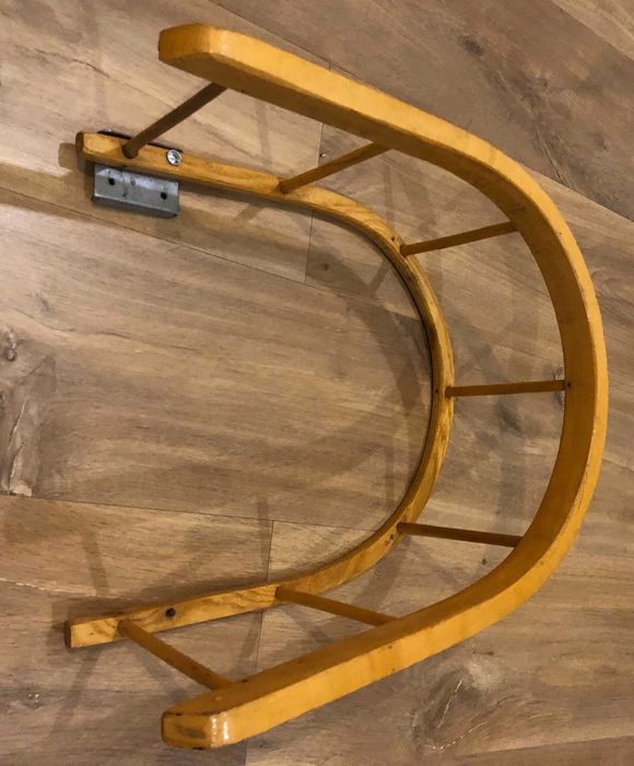 Drewniane oparcie do sanek, podpórka z tyłu na sanki