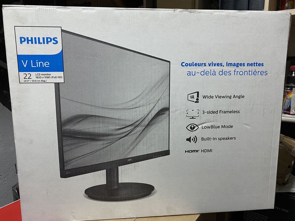 Монитор 22" Philips V Line 221V8/00 Full HD VA 75 Гц