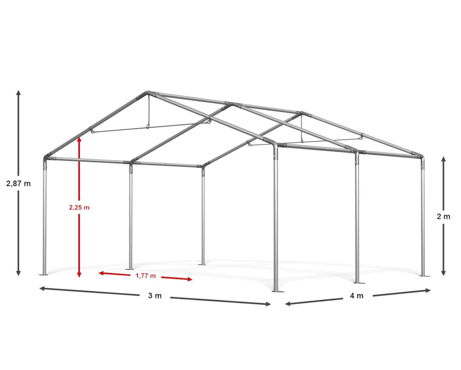 5x6x2m Namiot Magazynowy Handlowy Hala Namiotowa Przemysłowa DAS