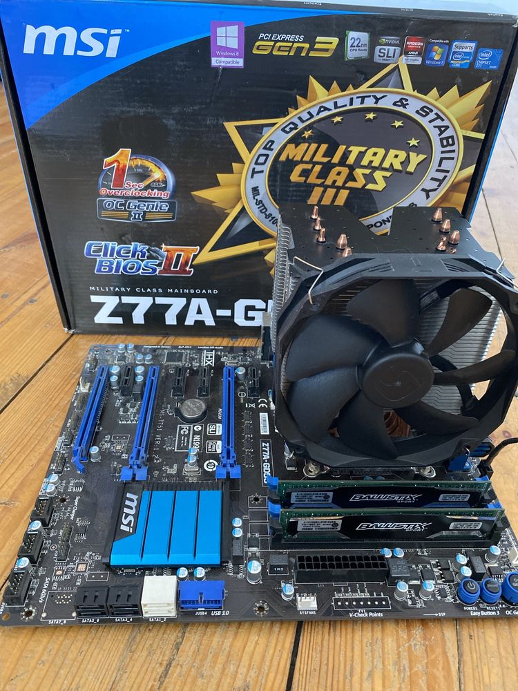 Msi z77 gd-55, i5 3570k, 8gb ddr3 1600mhz, cooler Fortis